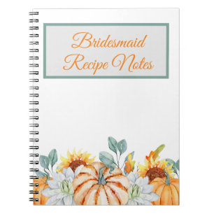 Carnet Mariage de automne de Bridesmaid Recette Faveur