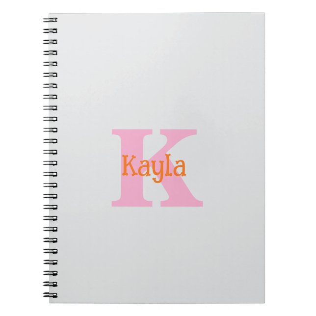 Carnet Mariage de Fête des mariées gris clair rose orange (Devant)