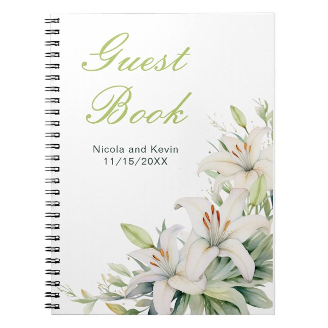 Carnet Mariage de fleurs blanches (Devant)