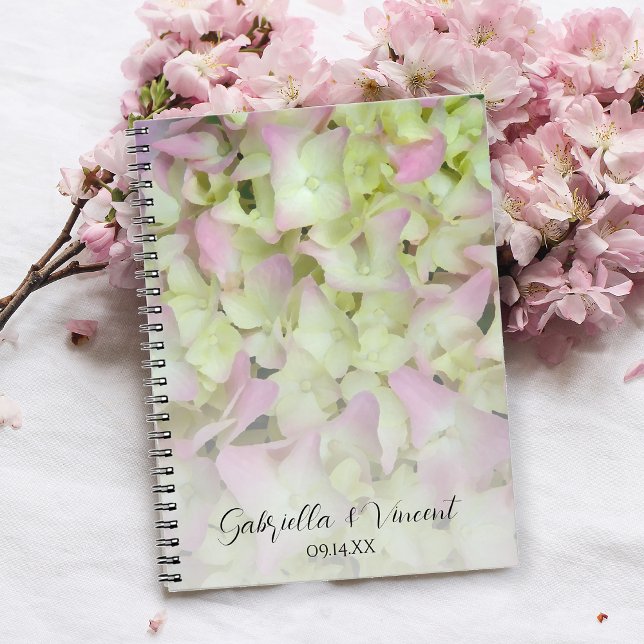 Carnet Mariage de fleurs d'Hydrangée presque roses (Créateur téléchargé)