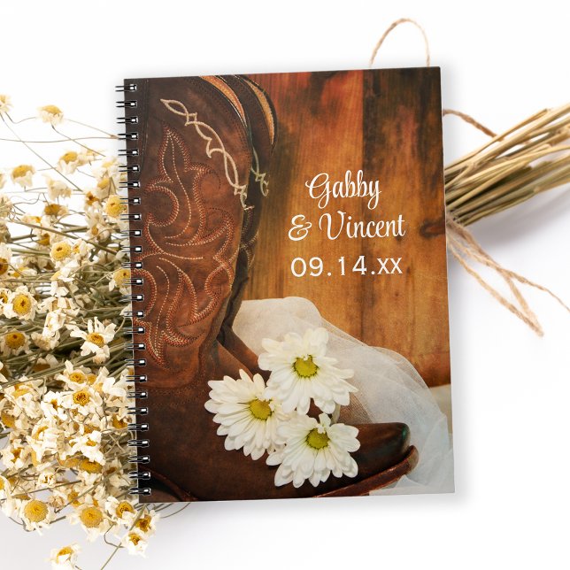Carnet Mariage de l'Ouest des marguerites blanches et des (Créateur téléchargé)
