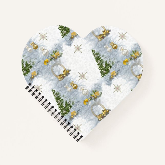 Carnet Mariage de Noël blanc Répétition design (Devant)