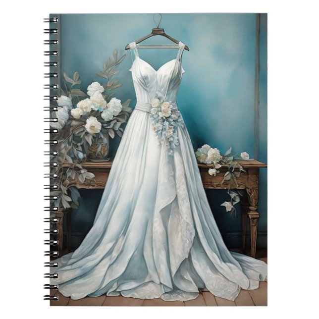 Carnet Mariage de robe blanc chic (Devant)