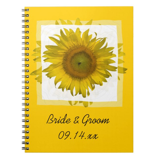 Carnet Mariage de tournesol jaune (Devant)