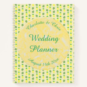 Carnet Mariage d'été tropical Ananas et Palm Feuille