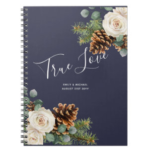 Carnet Mariage d'hiver Eucalyptus Verdure Roses blanches