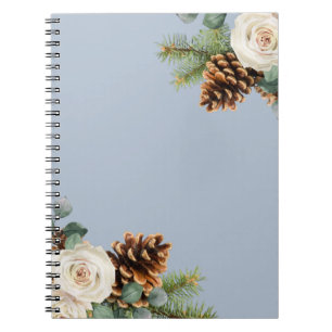 Carnet Mariage d'hiver Eucalyptus Verdure Roses blanches