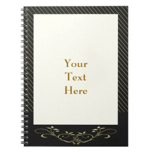 Carnet Mariage Elegant Gold Stripes