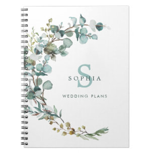 Carnet Mariage Eucalyptus Botanical Monogram