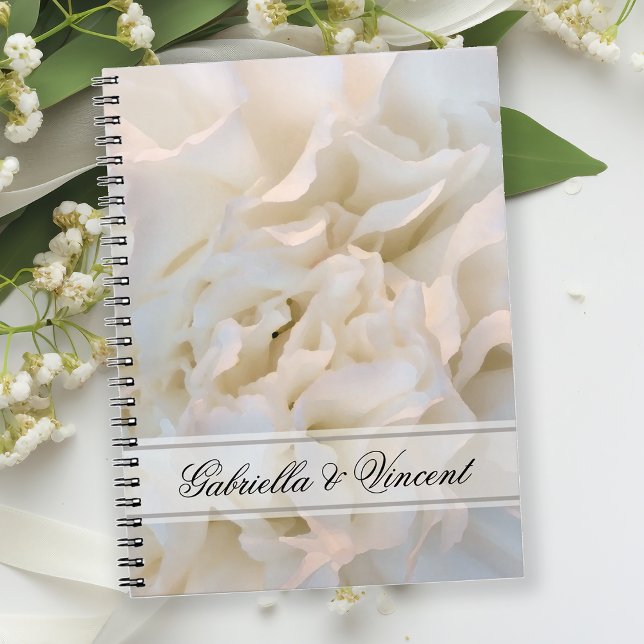 Carnet Mariage floral de carnation blanche (Créateur téléchargé)