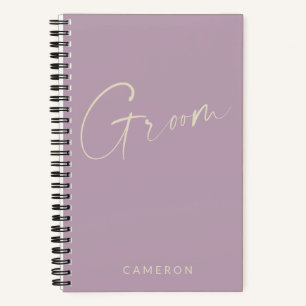 Carnet Mariage minimaliste Lilac violet Groom personnalis