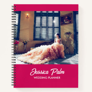Carnet Mariage photo personnalisé rose