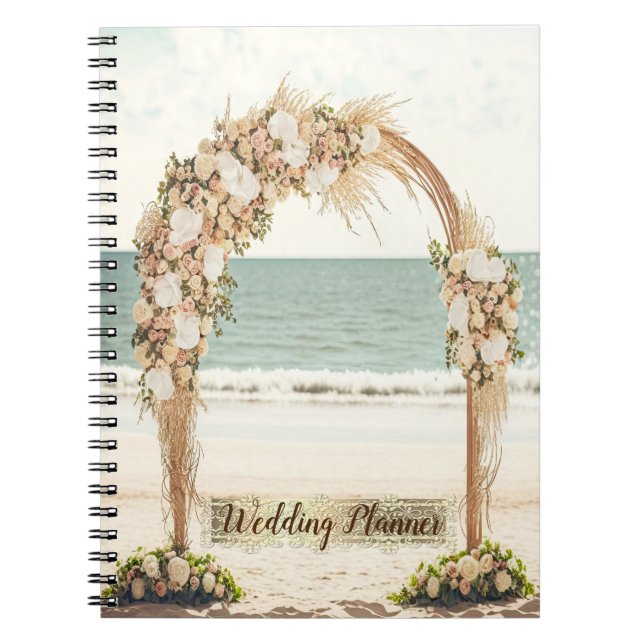 Carnet Mariage Plage Arbor Roses dentelle (Devant)