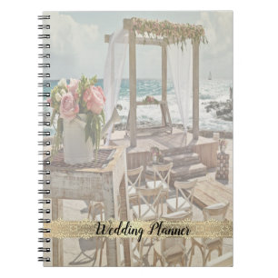 Carnet Mariage Plage Floral Retro Arbor, dentelle