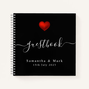 Carnet Mariage simple moderne Red Heart
