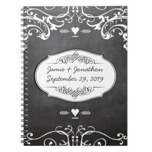 Carnet Mariages de typographie de tableau noir