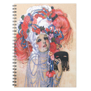 Carnet Marie Antoinette Filles Costume Beads Plumes Déco
