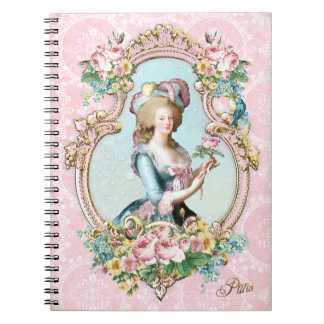 Carnet Marie Antoinette,French,Paris,portrait,roses メモ帳