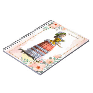 Carnet Marie Antoinette Rococo Mode Design, Fleurs