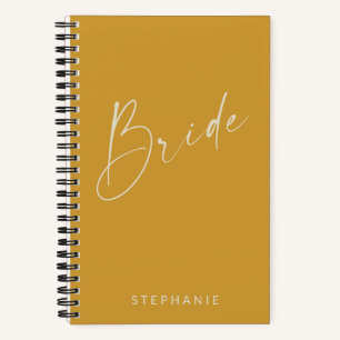 Carnet Mariée moderne moutarde Wedding planner personnali