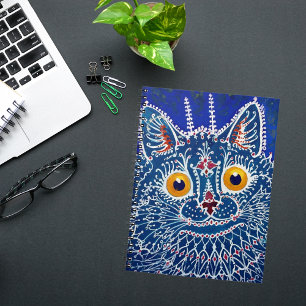 Carnet Marine Blue Artistique Chat unique kaléidoscope