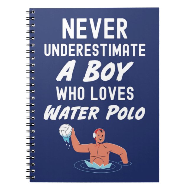 Carnet Marine Blue Water Polo Cadeaux Pour Garçons (Devant)