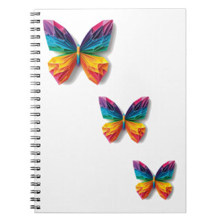 Carnet Mariposa de origami multicolor
