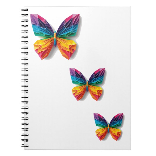 Carnet Mariposa de origami multicolor (Devant)