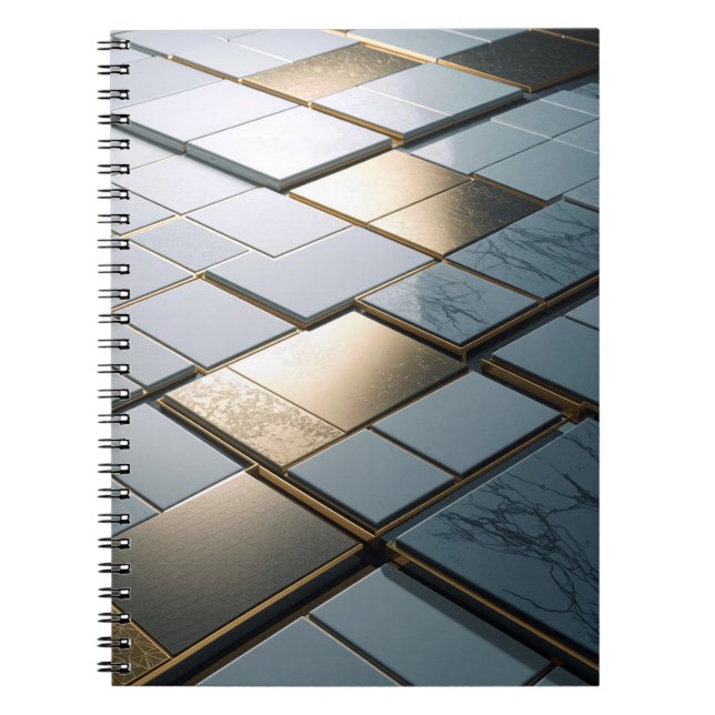 Carnet Marmor Gold Fliesen Luxus Geometrie (Devant)