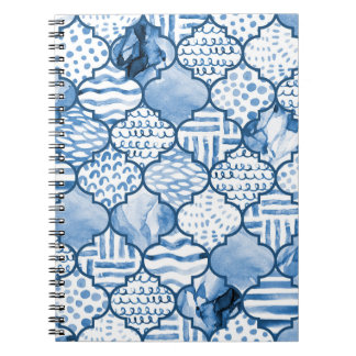 Carnet Marocain géométrique, aquarelle motif sans couture