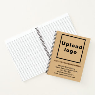 Carnet Marque d'affaires sur grande Brown spirale légère