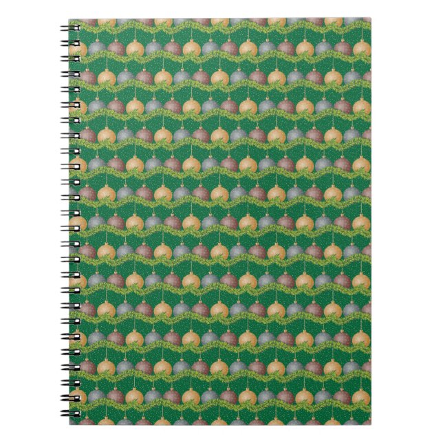 Carnet Marque de Noël et ornements motif de vacances (Devant)