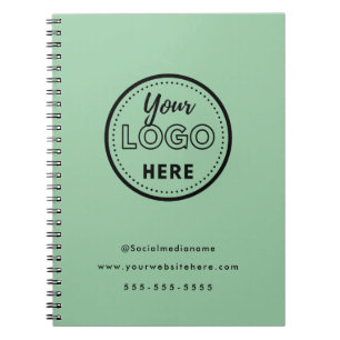 Carnet Marque Professionnelle Logo Minimaliste Vert Menth
