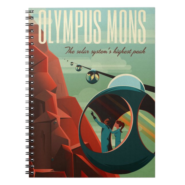 Carnet Mars Olympus Mons Système solaire Volcano le plus  (Devant)