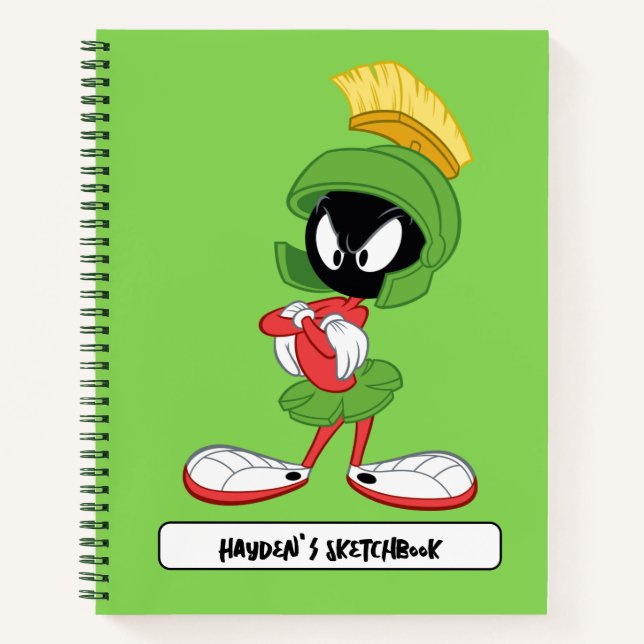 Carnet MARVIN LE MARTIAN™ | Dessin Croisé Armes (Devant)
