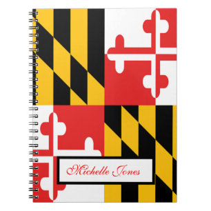 Carnet Maryland Drapeau Ajouter Votre Nom Homeschool