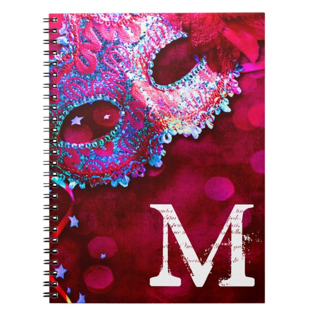 Carnet Mascarade Masque Masque Masquage Monogramme Note i (Devant)