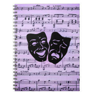 Carnet Masques de musique et de théâtre violets Ventilate