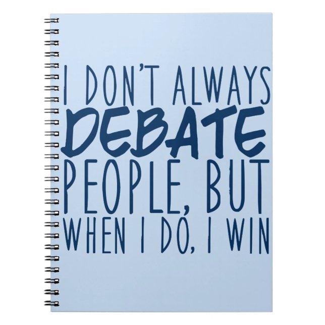 Carnet Master Debater Funny Discours and Debate Team (Devant)
