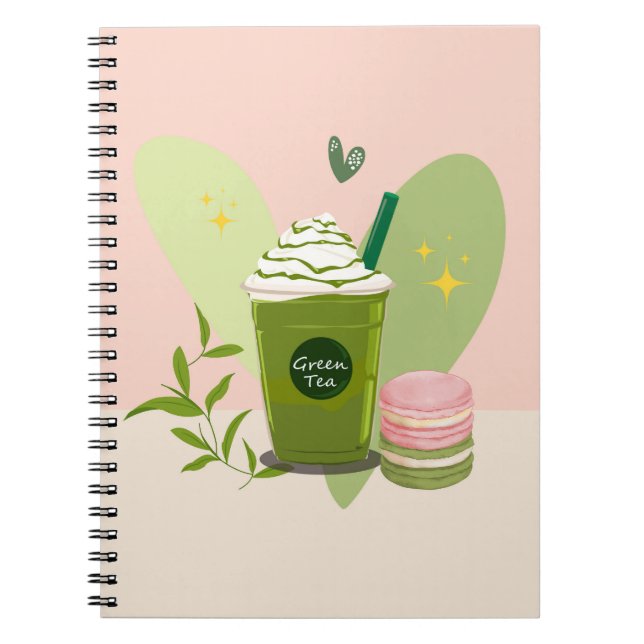 Carnet Matcha et Macarons (Devant)