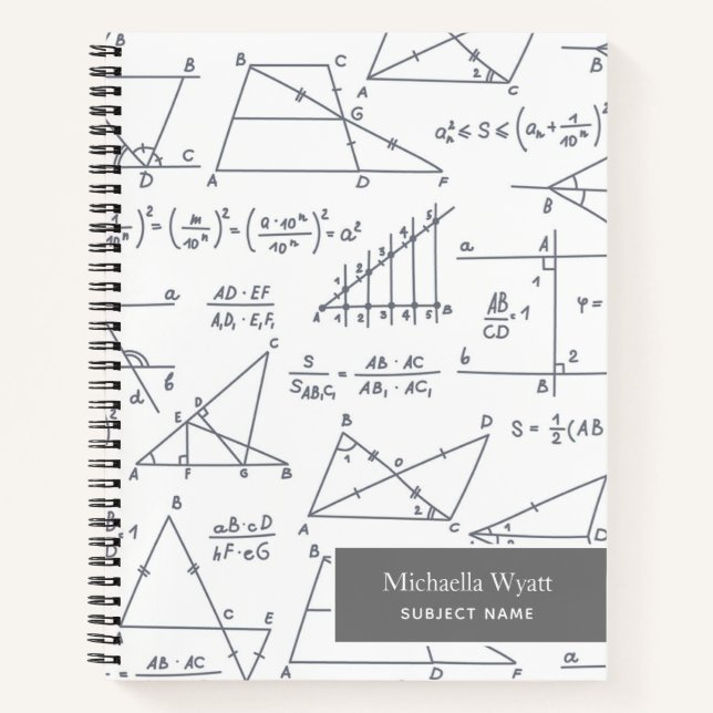 Carnet Math Diagrammes Motif Modern Graph Papier (Devant)