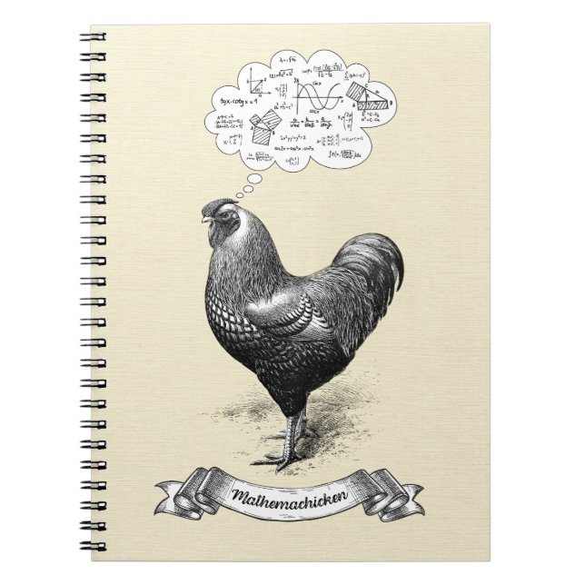 Carnet Mathemachicken Funny Math Poulet de poulet Plaisan (Devant)