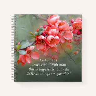 Carnet Matthew 19:26 With GOD All Things are Possible