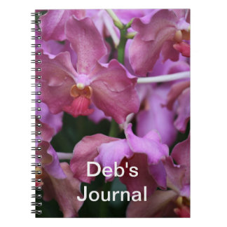 Carnet mauve d'orchidée de Singapour