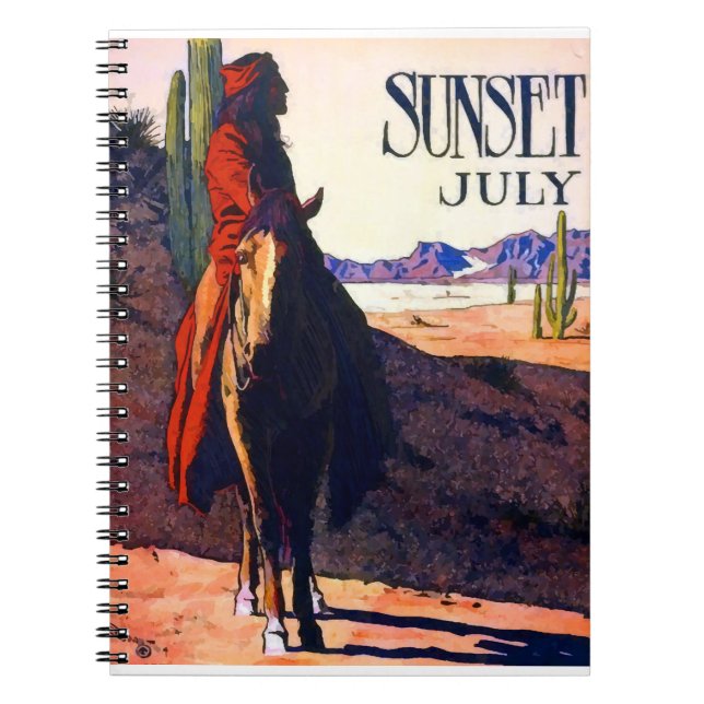 Carnet Maynard Dixon coucher du soleil juillet (Devant)