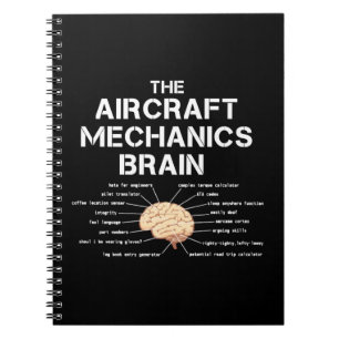 Carnet Mécanique de l'aéronef Cerveau drôle Avion Hélicop