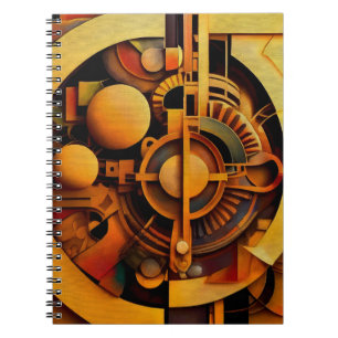 Carnet Mécanisme doré abstrait Steampunk