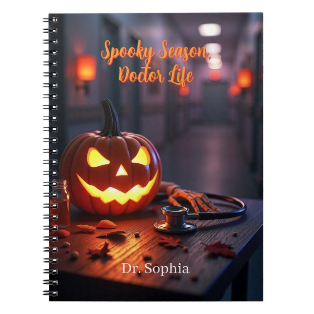 Carnet Médecin de la saison éffrayante vie personnalisée (Devant)
