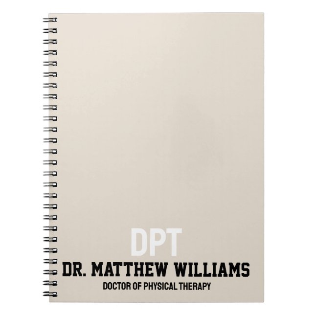 Carnet Médecin DPT personnalisé de la thérapie physique C (Devant)