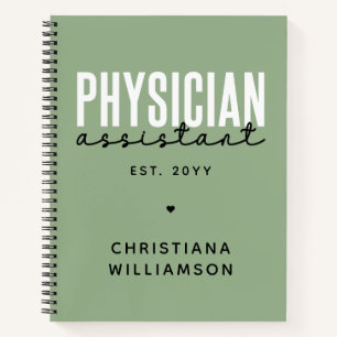 Carnet Médecin personnalisé Assistant PA Graduation